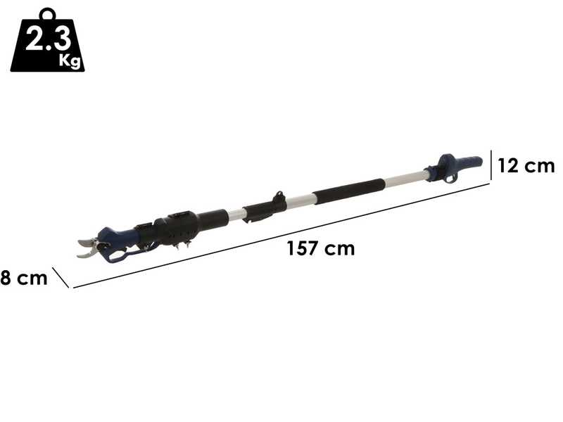 Tijera el&eacute;ctrica de poda BullMach ARTEMIS 28 - con p&eacute;rtiga de 1.5 a 2.1 metros