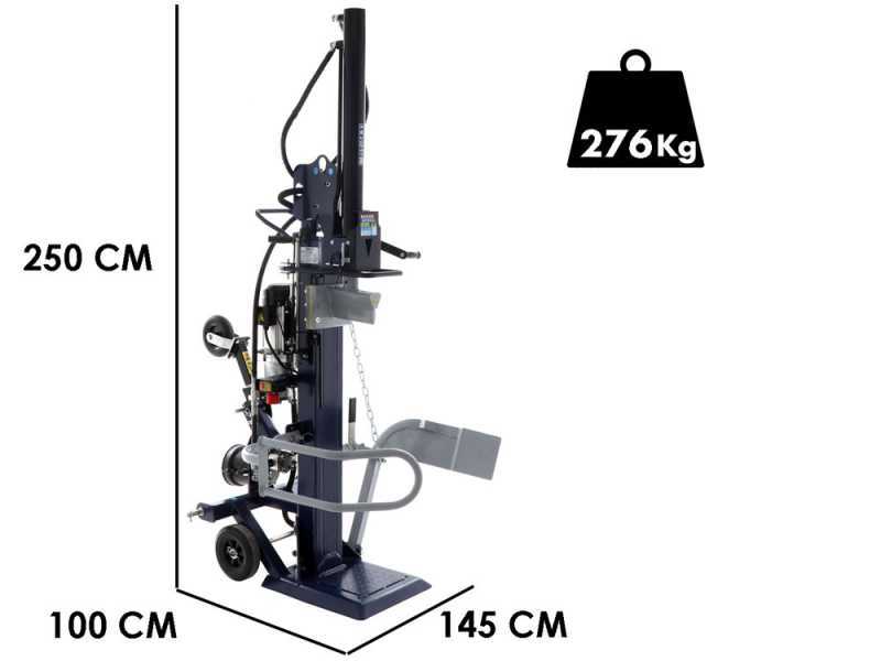 BullMach BM-LS-ET-T 16 V - Astilladora de le&ntilde;a h&iacute;brida - Vertical - El&eacute;ctrica y a tractor