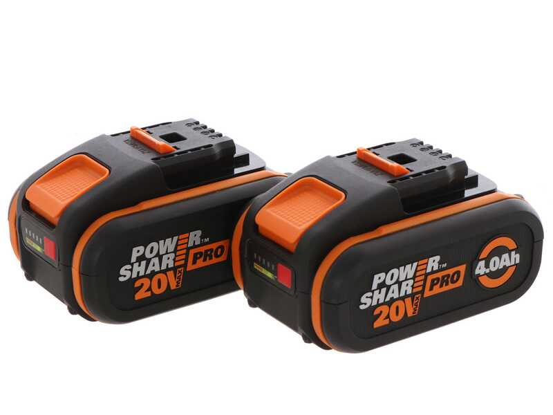 Worx Nitro WG749E - Cortac&eacute;sped autopropulsado de bater&iacute;a 2x20V/4Ah + gratis: 2x20V/4Ah - Corte de 46 cm