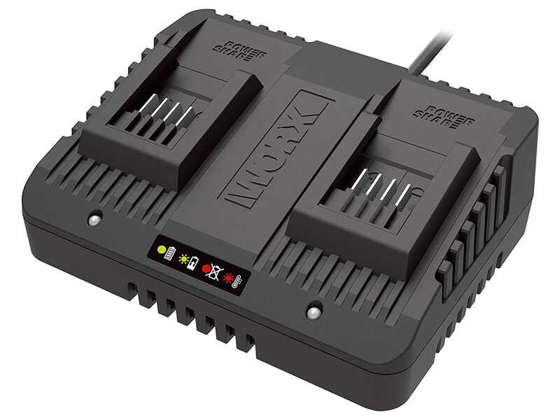 Worx Nitro WG749E - Cortac&eacute;sped autopropulsado de bater&iacute;a 2x20V/4Ah + gratis: 2x20V/4Ah - Corte de 46 cm