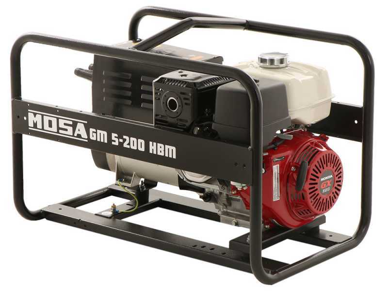 Soldadora con motor de gasolina Mosa GM 5-200 HBM - Soldadora de electrodo a corriente continua 200A