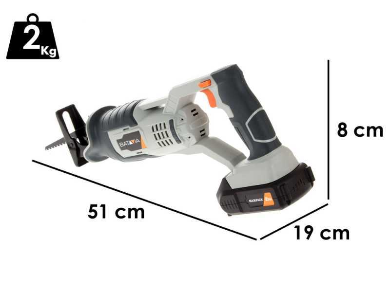 Sierra de sable a bater&iacute;a Batavia - bater&iacute;a de 18V/ 2.0Ah