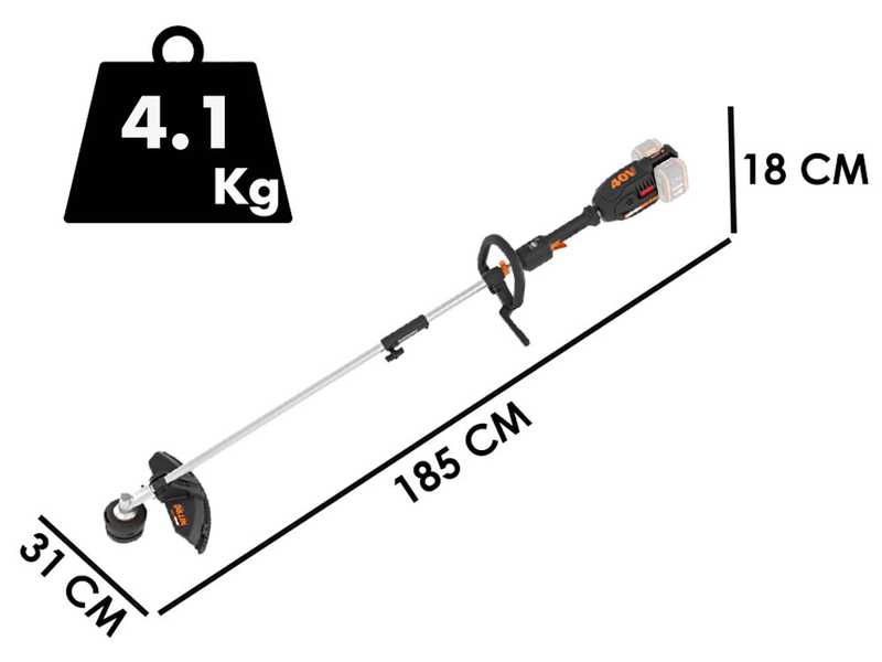 Worx NITRO WG186E.9 - Desbrozadora multifunci&oacute;n de bater&iacute;a - 40V - BATER&Iacute;A Y CARGADOR NO EST&Aacute;N INCLUIDOS