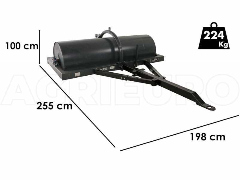 Rodillo para tractor Blackstone B-LR 180 compactador, tim&oacute;n de arrastre + enganche de 3 puntos