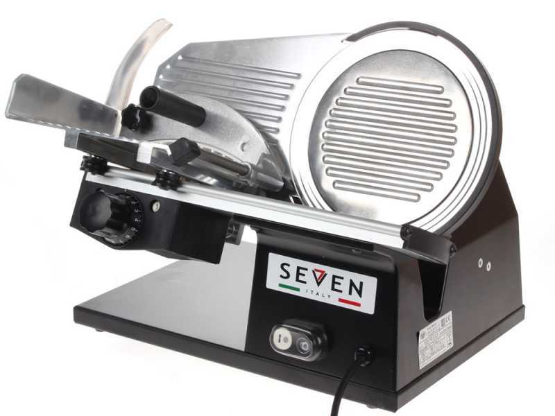 Seven Italy PS 220 PRO NEGRA- Cortadora de fiambre cuchilla de 220 mm - afilador de serie - 160 W