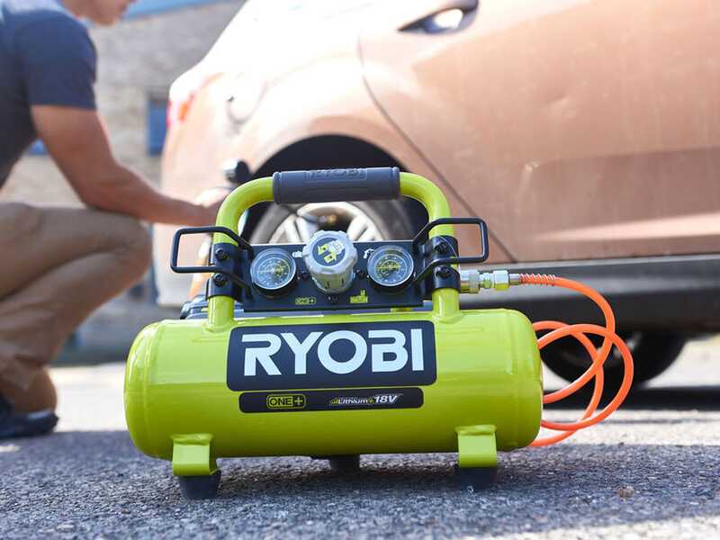 Ryobi R18AC-0 - Compresor de bater&iacute;a port&aacute;til - 18 V - BATER&Iacute;A Y CARGADOR NO INCLU&Iacute;DOS
