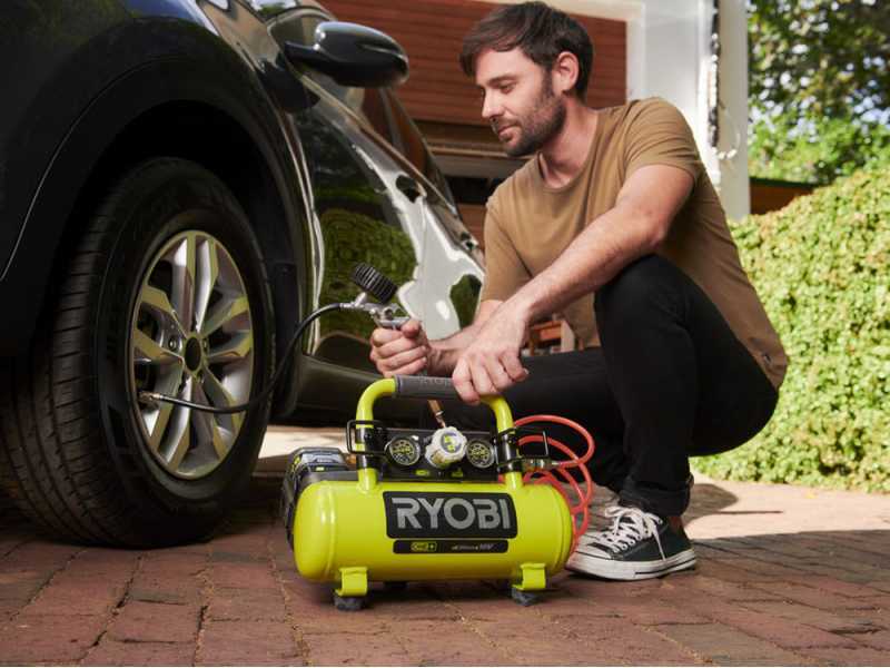 Ryobi R18AC-0 - Compresor port&aacute;til de bater&iacute;a - 18V - 4Ah