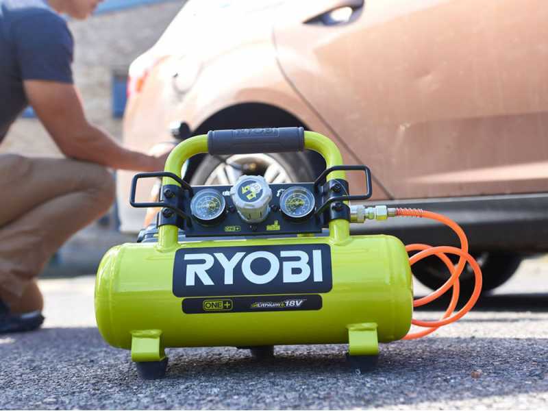 Ryobi R18AC-0 - Compresor port&aacute;til de bater&iacute;a - 18V - 4Ah