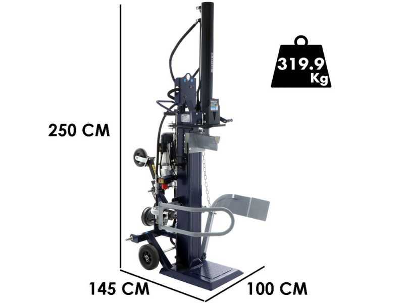 BullMach BM-LS-ET-T 22 V - Astilladora de le&ntilde;a h&iacute;brida- Vertical - El&eacute;ctrica y a tractor