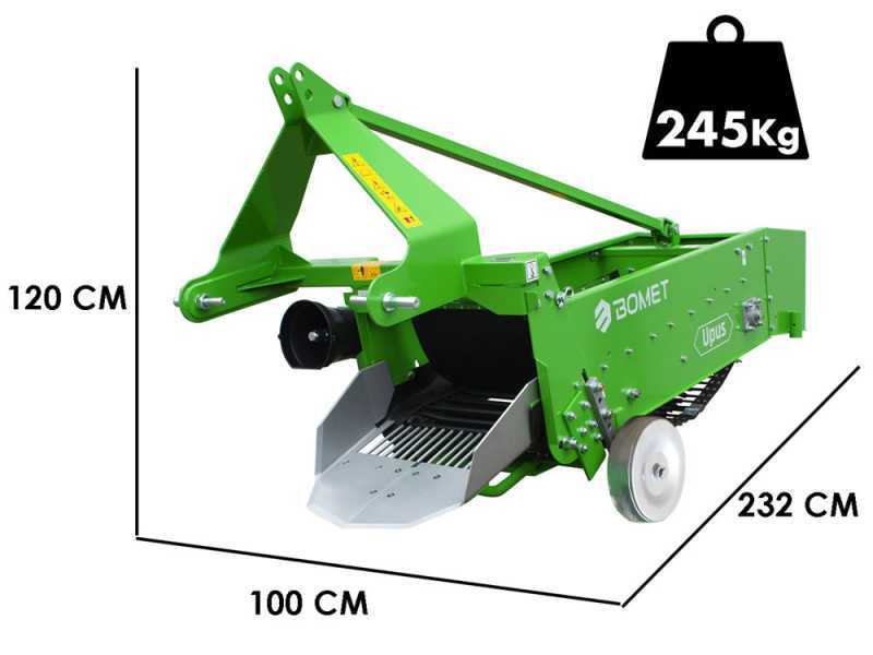 Arrancador de patatas Bomet UPUS con cinta transportadora de goma - De una fila
