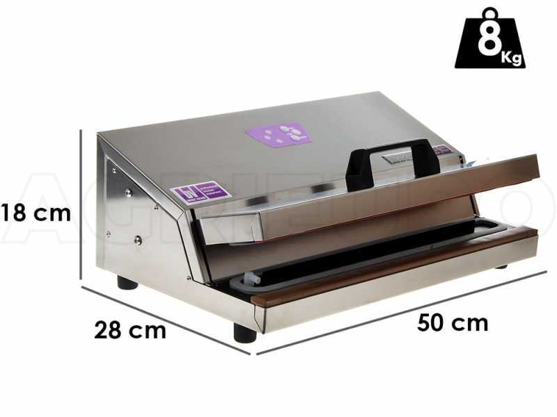 Besser Vacuum Fresh 43 - Envasadora al vac&iacute;o de acero inoxidable - Barra de soldadura de 43 cm