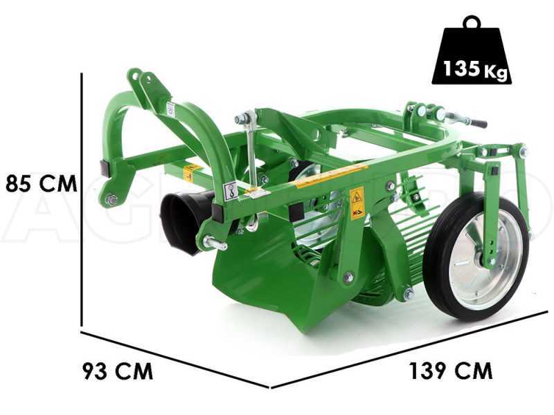 Bomet URSA - Arrancador de patatas para tractor - con salida trasera - criba oscilante - Para tractores con enganche de tres puntos