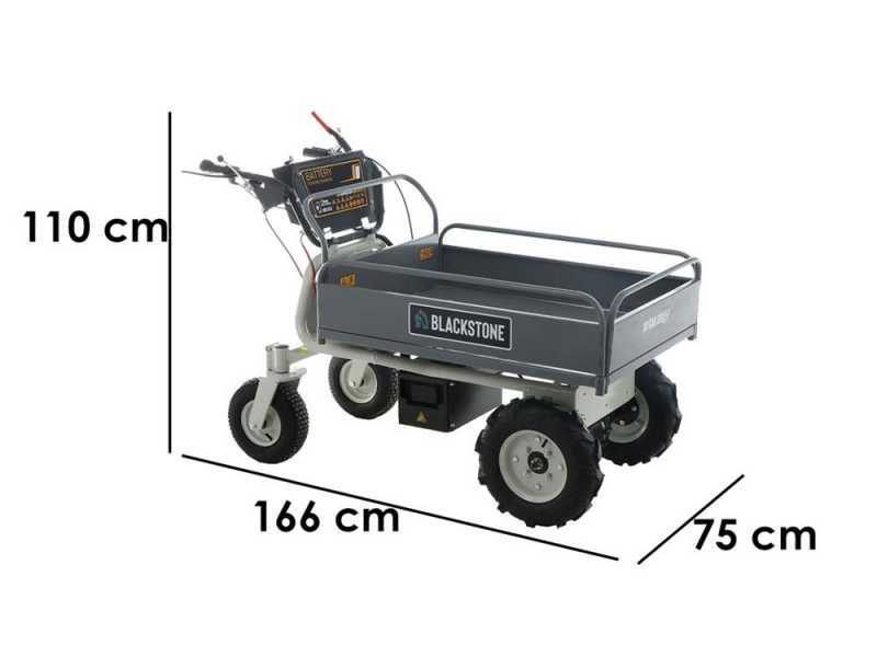 Carretilla el&eacute;ctrica de bater&iacute;a BlackStone BS-CAR 500 E-F - Bater&iacute;a de 48 V/25 Ah