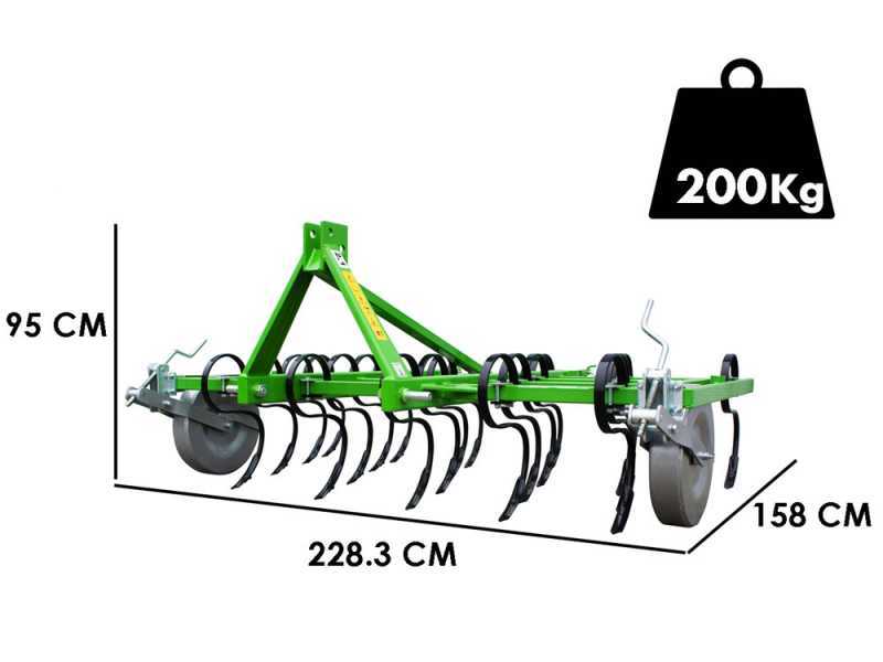 Vibrocultivador Bomet Carina S -TINES - 21 dientes - Anchura de trabajo 210 cm