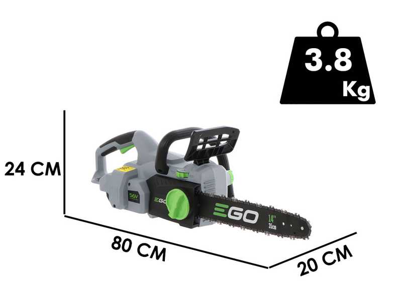 EGO CS1400E - Motosierra de bater&iacute;a 56V 2.5Ah - Espada de 35 cm