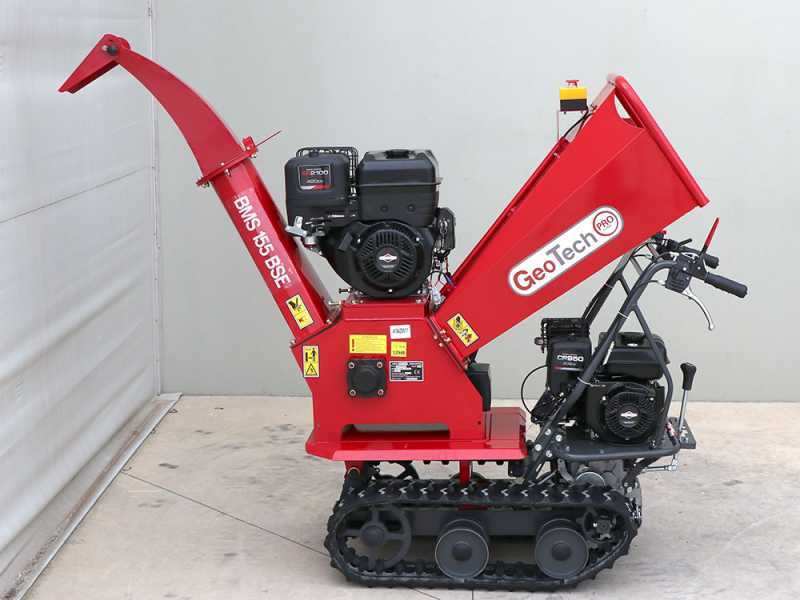 GeoTech-Pro BMS155 BS - Biotrituradora autopropulsada sobre carretilla de orugas  - Motor B&amp;S XR2100