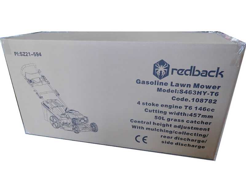 Cortac&eacute;sped de empuje Redback S463HY-T6 - 4 en 1 - Corte de 45 cm