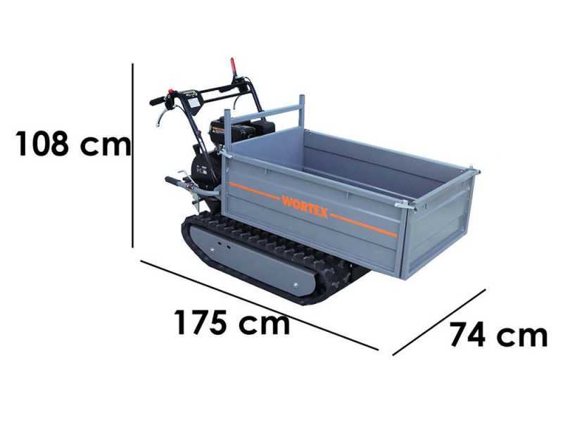 Carretilla con motor de orugas Wortex SFL 500 - Caj&oacute;n extensible con capacidad de 500 kg