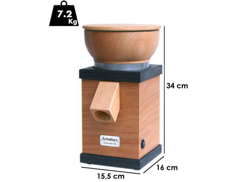 Schnitzer Cerealo 125 - Molino de harina de haya multiplex con piedra - 360W