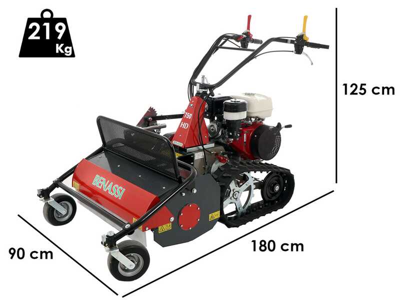 Benassi T750 HD - Desbrozadora de orugas profesional de martillos - Honda GX390