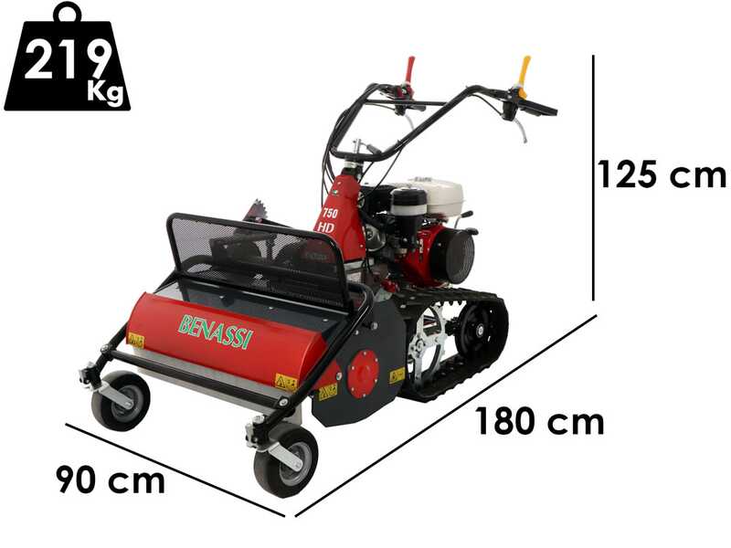 Benassi T750 SHD - Desbrozadora de orugas profesional de martillos - Honda GX270