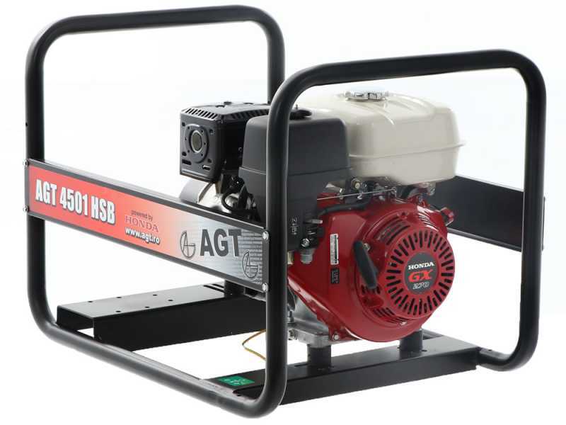 AGT 4501 HSB - Generador de corriente a gasolina 4.5 kW - Continua 4.1 kW Monof&aacute;sica