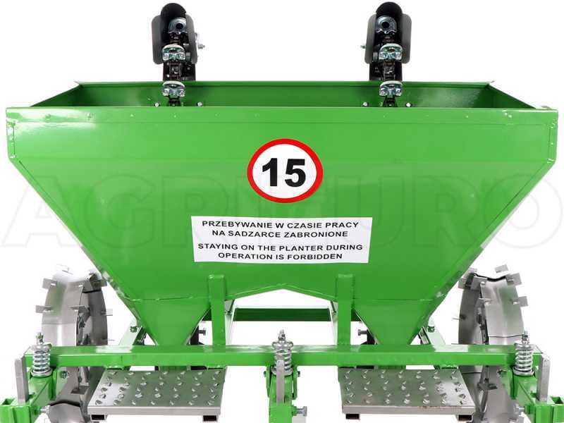 Bomet Gemini - Plantadora de patatas de doble hilera - Ruedas en metal ajustables