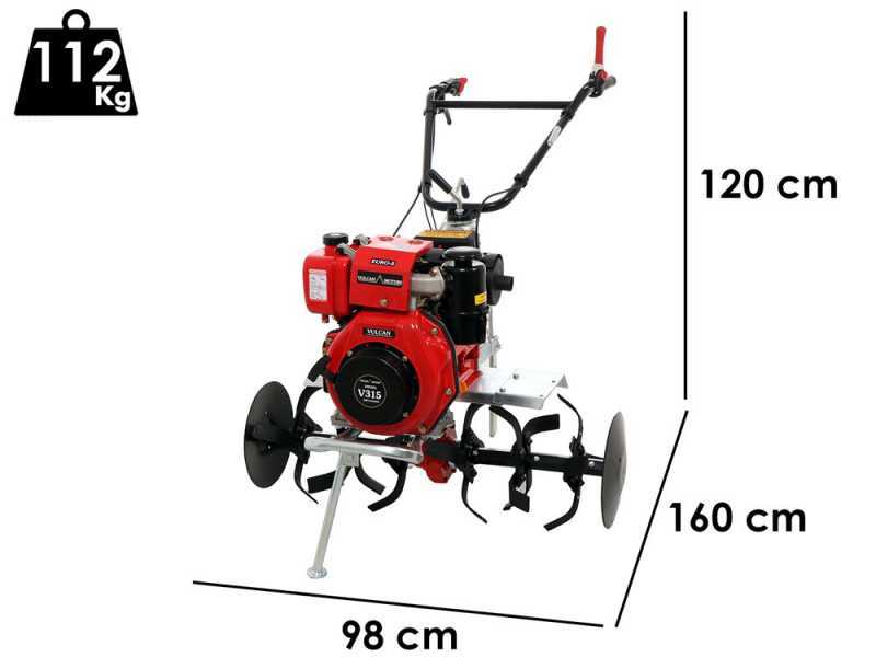 Diesse DS94 - Motoazada di&eacute;sel 7 HP - Motor Vulcan 296cc