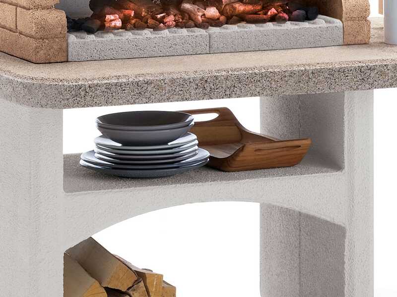 Palazzetti Boavista - Barbacoa de cemento para le&ntilde;a y carb&oacute;n