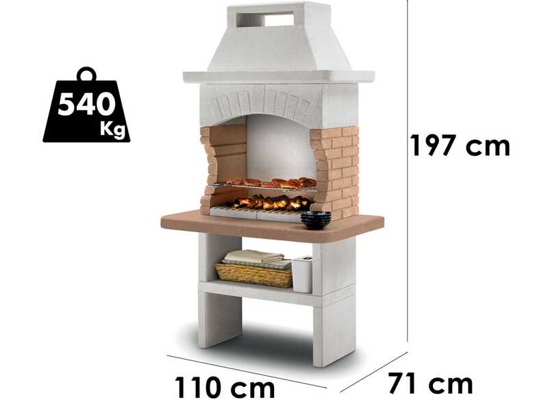 Palazzetti Gran Canaria - Barbacoa en cemento para le&ntilde;a y carb&oacute;n