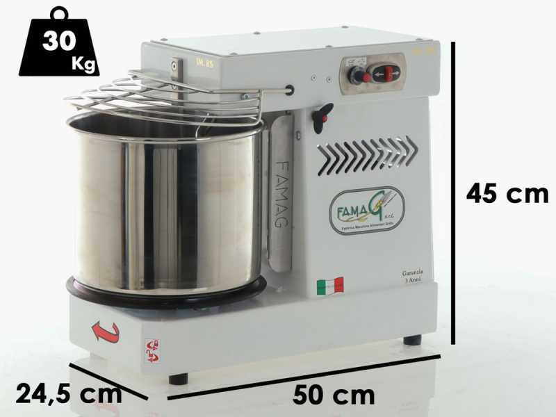 Famag Grilletta IM 8S/230 10 velocidades - Amasadora de espiral 8 kg alta hidrataci&oacute;n - cabezal abatible