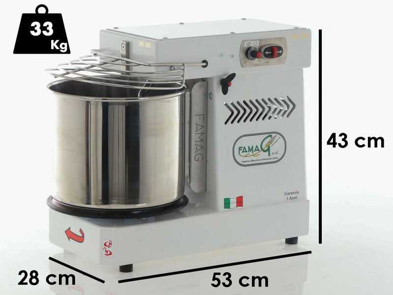 Famag Grilletta IM 8S/230 10 velocidades - Amasadora de espiral 8 kg alta hidrataci&oacute;n - cabezal abatible