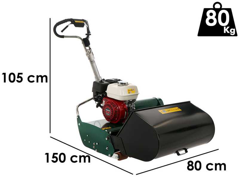 Cortac&eacute;sped helicoidal Marina Systems 660H - Honda GX200 - Rodillo de metal - H&eacute;lice de 6 cuchillas
