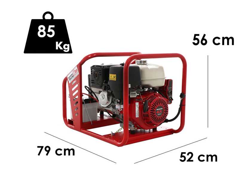 Tecnogen H8000 TE/A - Generador de corriente a gasolina con AVR 6 kW - Continua 5.4 kW Trif&aacute;sico + ATS