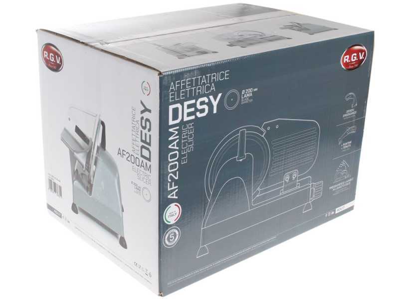 RGV Desy AF 200 AM Silver - Cortadora de fiambre  con cuchilla templada 200 mm - 110W