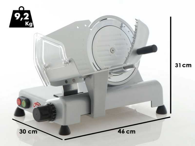 RGV Desy AF 220 AM Silver - Cortadora de fiambre  con cuchilla templada 220 mm - 140 W