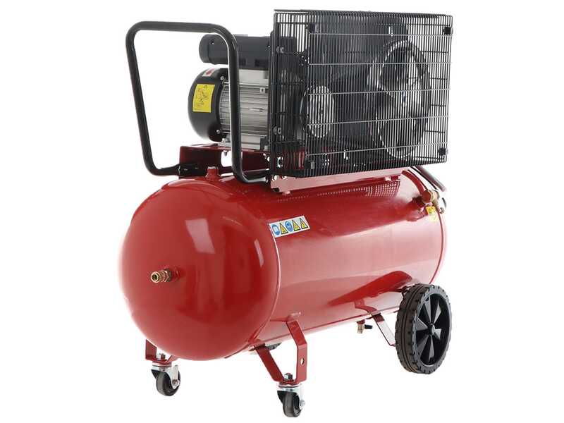Fini Advanced MK 102-100-2M - Compresor de aire el&eacute;ctrico monof&aacute;sico de correa - Motor 2 HP - 100 L