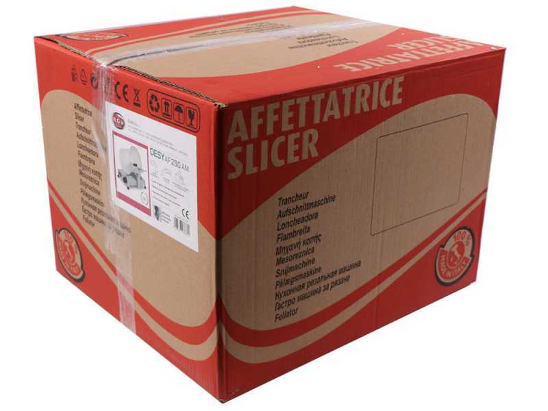 RGV Desy AF 250 F Silver - Cortadora de fiambre  con cuchilla templada 250 mm -  140 W