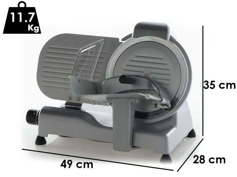 RGV Desy AF 250 F Silver - Cortadora de fiambre  con cuchilla templada 250 mm -  140 W