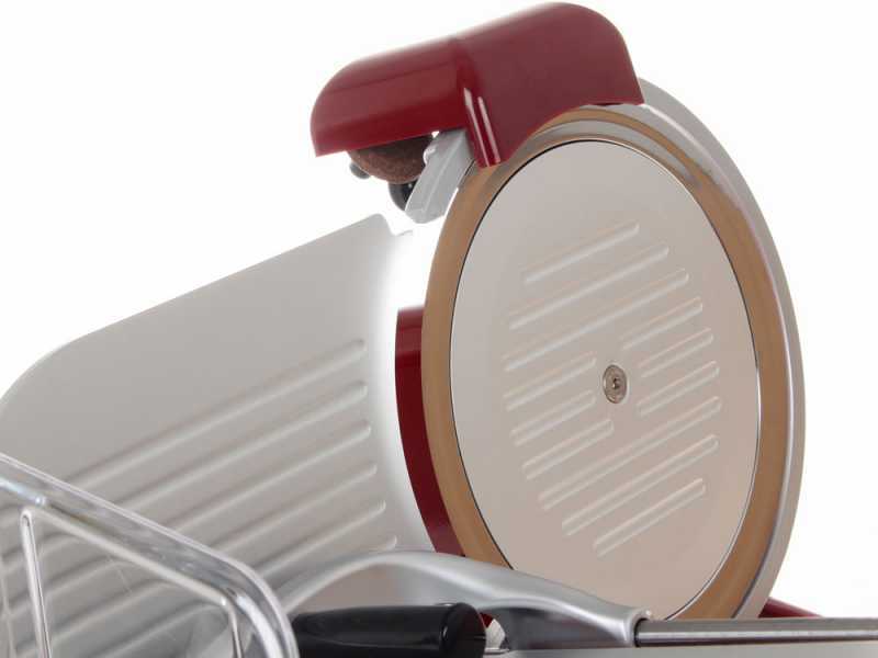 RGV Vintage 250 Roja -Cortadora de fiambre con cuchilla templada 250 mm - 140 W