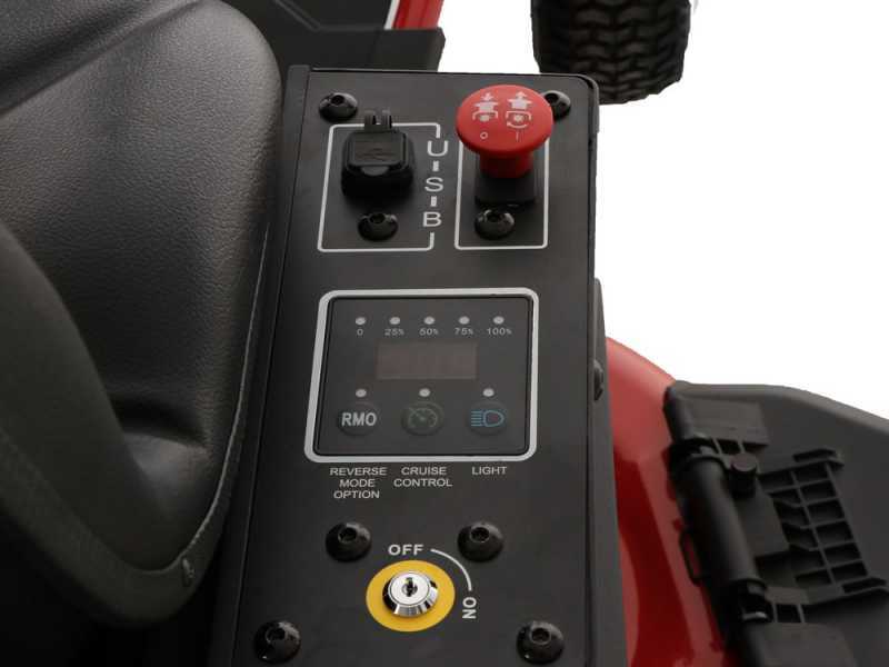 Minirider cortac&eacute;sped de bater&iacute;a GeoTech-Pro Green-Kart 76 - Motor de bater&iacute;a 48 V/50 Ah - salida lateral y mulching