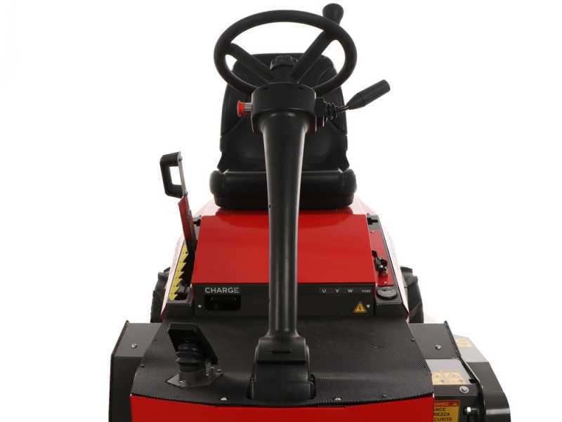 Tractor cortac&eacute;sped desbrozador el&eacute;ctrico CaRINO - Motor de bater&iacute;a 48V/200 Ah - Ancho de corte 110 cm