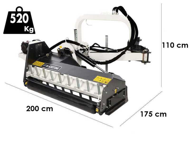 BlackStone BP-LA 150 Hydro - Trituradora lateral de brazo para tractor - Serie mediana-pesada