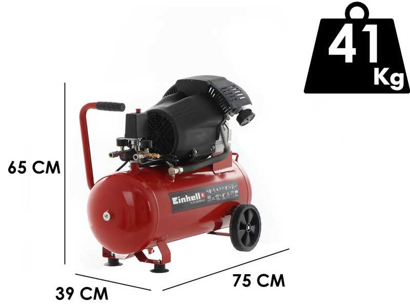 Einhell TC-AC 420/50/10 - Compresor de aire el&eacute;ctrico con ruedas -  Motor 3 HP - 50 l aire comprimido