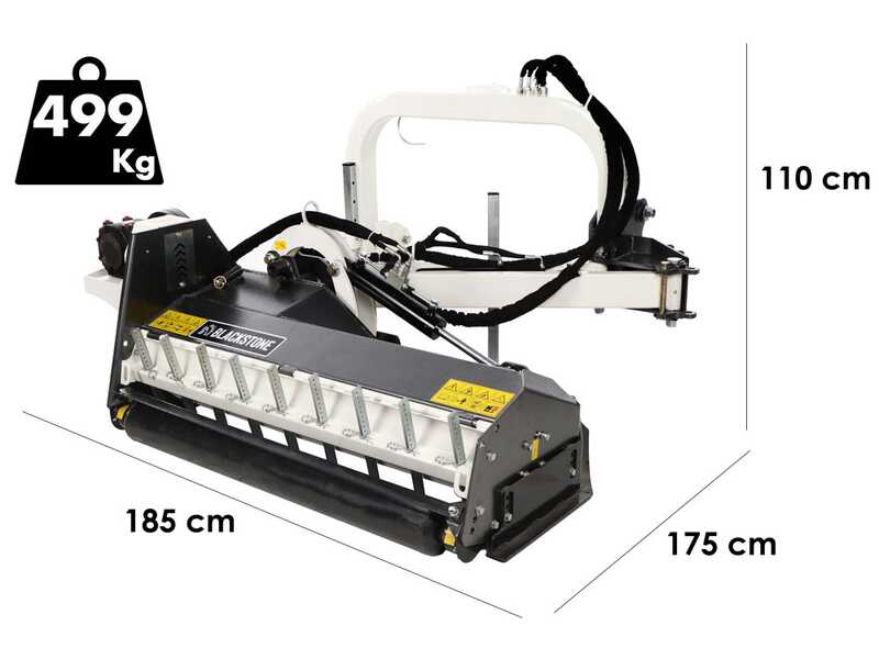 BlackStone BP-LA 135 Hydro - Trituradora lateral de brazo para tractor - Serie mediana-pesada