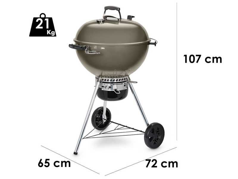 Weber Master Touch GBS C-5750 Smoke Grey - Barbacoa de carb&oacute;n
