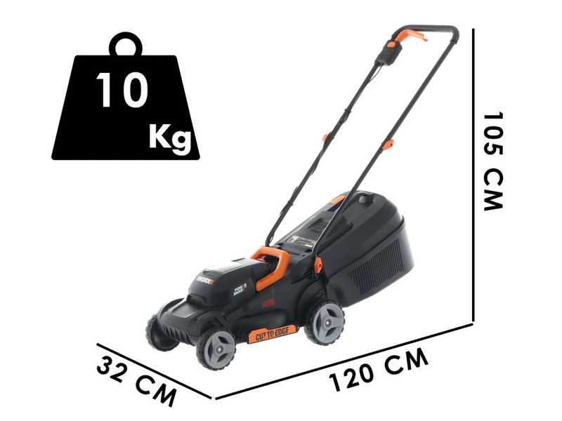 Cortac&eacute;sped de bater&iacute;a WORX WG730E - Corte de 30 cm - 20 V - 4 Ah