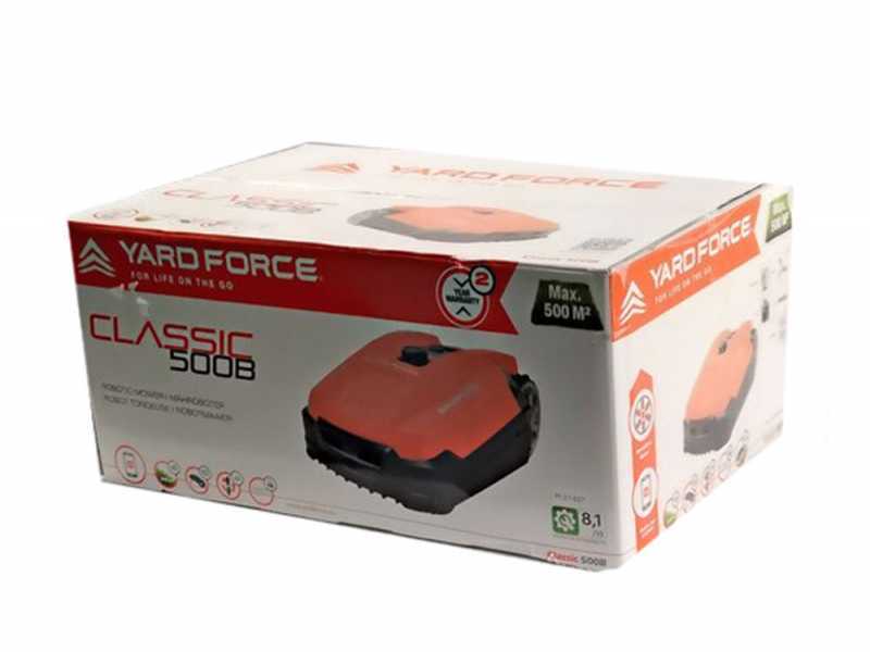 Robot cortec&eacute;sped Yard Force Classic 500B - Bluetooth integrado - Sensores anti-colisi&oacute;n