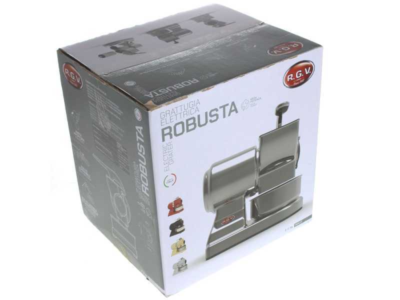 RGV Robusta Silver - Rallador El&eacute;ctrico de mesa en aluminio - 450W