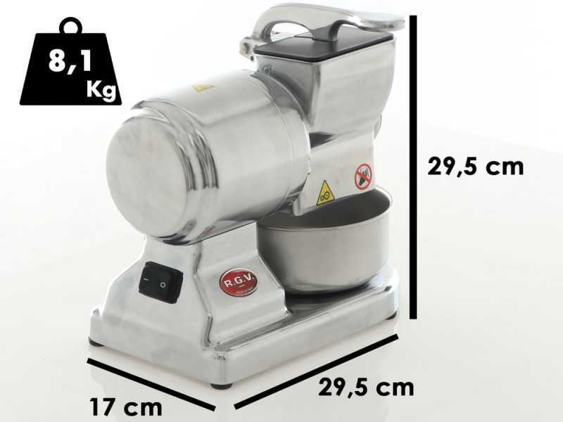 RGV Robusta Silver - Rallador El&eacute;ctrico de mesa en aluminio - 450W